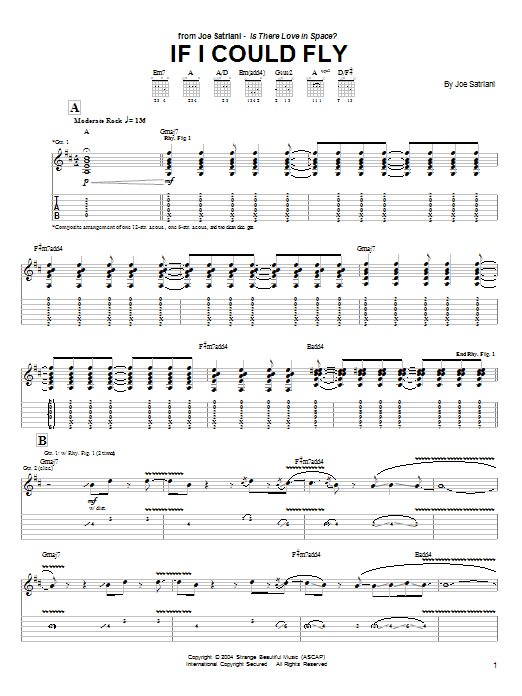 Learn to play Joe Satriani If I Could Fly sheet music for Guitar Tab in minutes. Joe Satriani If I Could Fly sheet music preview music notes and score for Guitar Tab including 13 page(s)