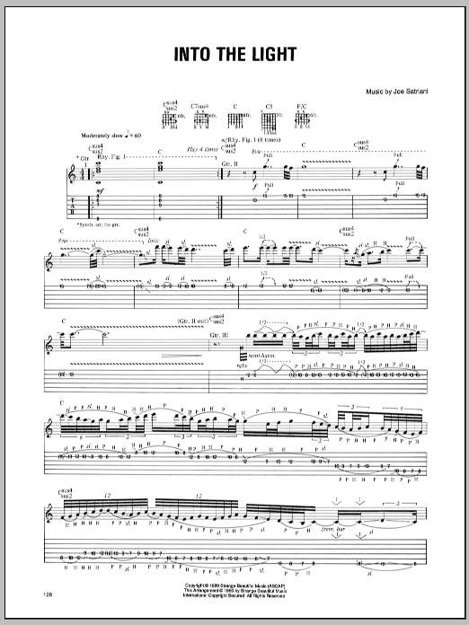 Learn to play Joe Satriani Into The Light sheet music for Guitar Tab in minutes. Joe Satriani Into The Light sheet music preview music notes and score for Guitar Tab including 2 page(s)