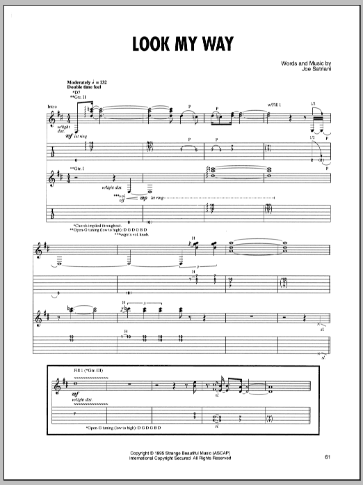 Learn to play Joe Satriani Look My Way sheet music for Guitar Tab in minutes. Joe Satriani Look My Way sheet music preview music notes and score for Guitar Tab including 8 page(s)