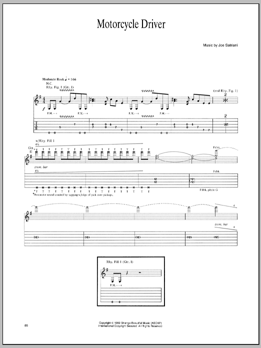 Learn to play Joe Satriani Motorcycle Driver sheet music for Guitar Tab in minutes. Joe Satriani Motorcycle Driver sheet music preview music notes and score for Guitar Tab including 12 page(s)