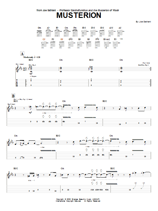 Learn to play Joe Satriani Musterion sheet music for Guitar Tab in minutes. Joe Satriani Musterion sheet music notes and chords