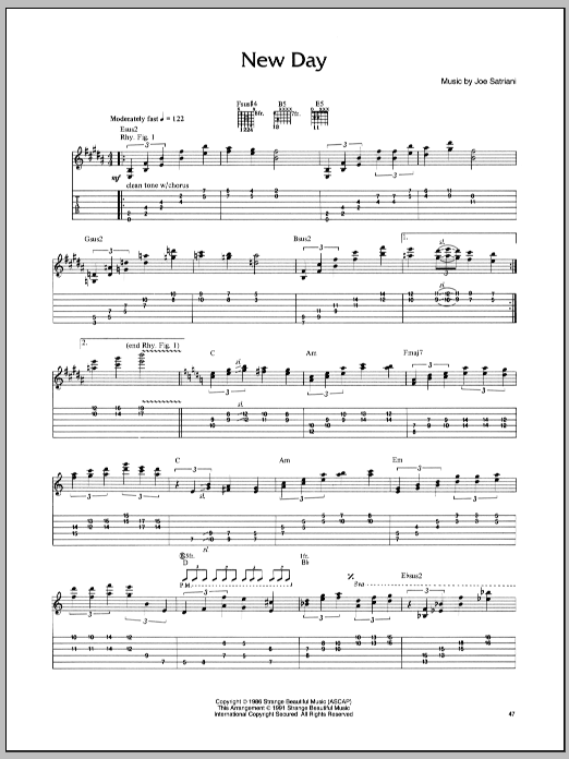 Learn to play Joe Satriani New Day sheet music for Guitar Tab in minutes. Joe Satriani New Day sheet music preview music notes and score for Guitar Tab including 5 page(s)