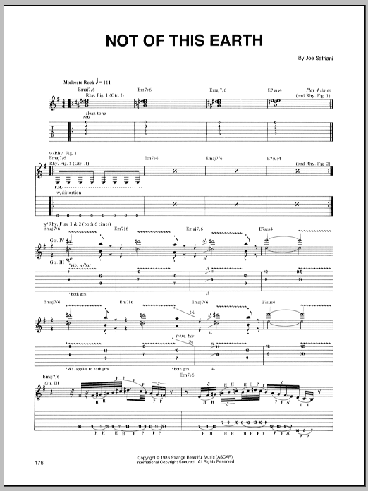 Learn to play Joe Satriani Not Of This Earth sheet music for Guitar Tab in minutes. Joe Satriani Not Of This Earth sheet music preview music notes and score for Guitar Tab including 5 page(s)
