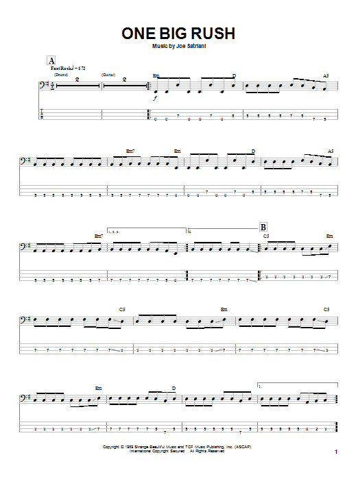 Learn to play Joe Satriani One Big Rush sheet music for Guitar Tab in minutes. Joe Satriani One Big Rush sheet music preview music notes and score for Guitar Tab including 10 page(s)