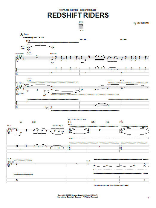 Learn to play Joe Satriani Redshift Riders sheet music for Guitar Tab in minutes. Joe Satriani Redshift Riders sheet music notes and chords