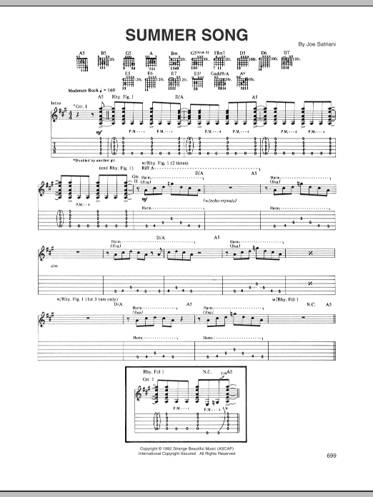 Learn to play Joe Satriani Summer Song sheet music for Guitar Tab in minutes. Joe Satriani Summer Song sheet music preview music notes and score for Guitar Tab including 13 page(s)
