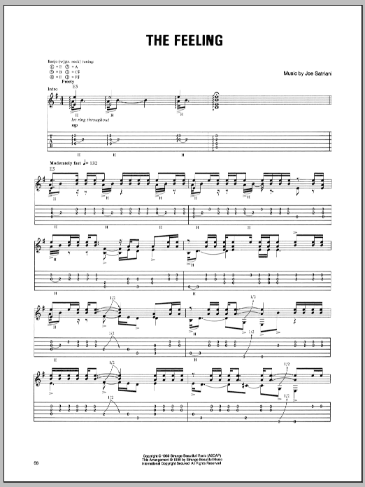 Learn to play Joe Satriani The Feeling sheet music for Guitar Tab in minutes. Joe Satriani The Feeling sheet music preview music notes and score for Guitar Tab including 2 page(s)