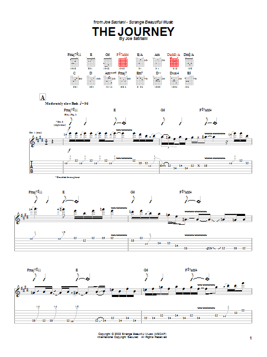 Learn to play Joe Satriani The Journey sheet music for Guitar Tab in minutes. Joe Satriani The Journey sheet music preview music notes and score for Guitar Tab including 10 page(s)