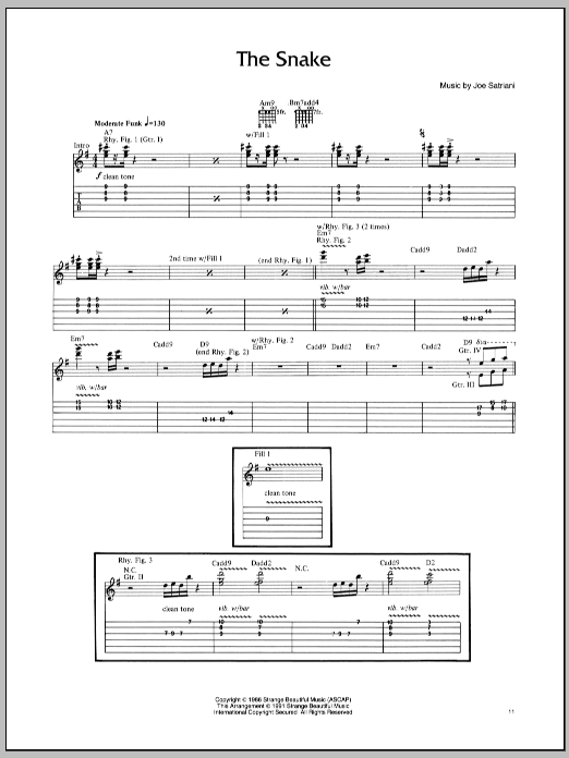 Learn to play Joe Satriani The Snake sheet music for Guitar Tab in minutes. Joe Satriani The Snake sheet music preview music notes and score for Guitar Tab including 6 page(s)