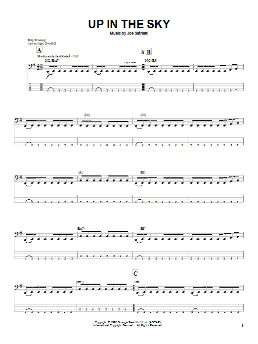 Learn to play Joe Satriani Up In The Sky sheet music for Guitar Tab in minutes. Joe Satriani Up In The Sky sheet music preview music notes and score for Guitar Tab including 8 page(s)