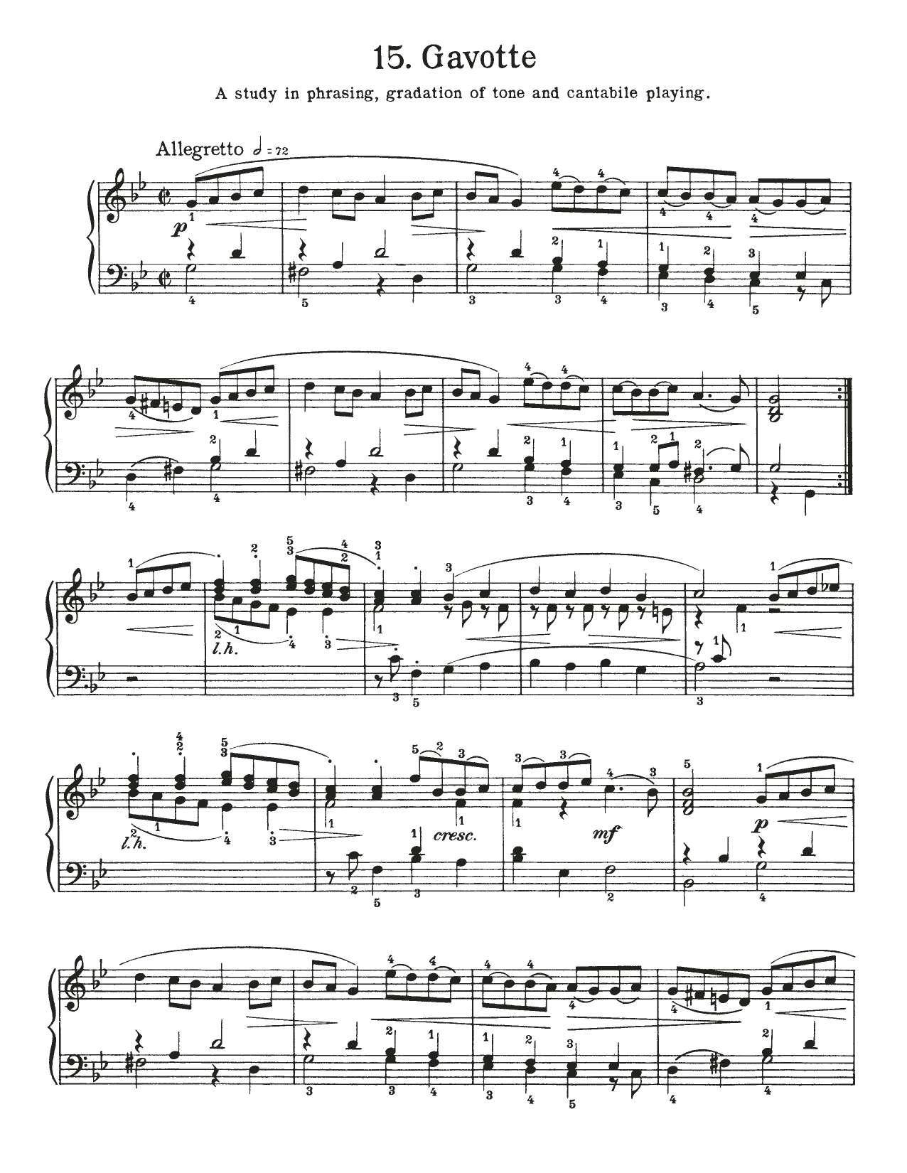 Johann Sebastian Bach Gavotte In G Minor, BWV 822 sheet music, chords, lyrics - Printable PDF for Piano Solo