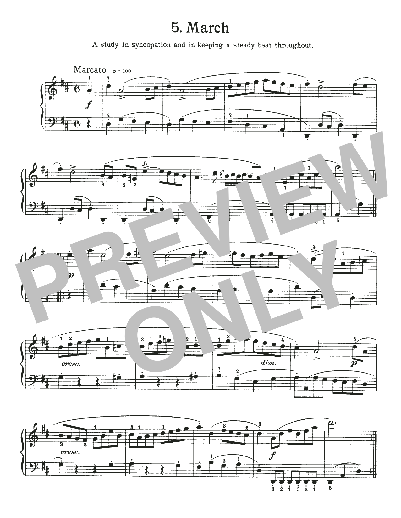 Johann Sebastian Bach March In D Major, BWV Appendix 122 sheet music, chords, lyrics - Printable PDF for Piano Solo