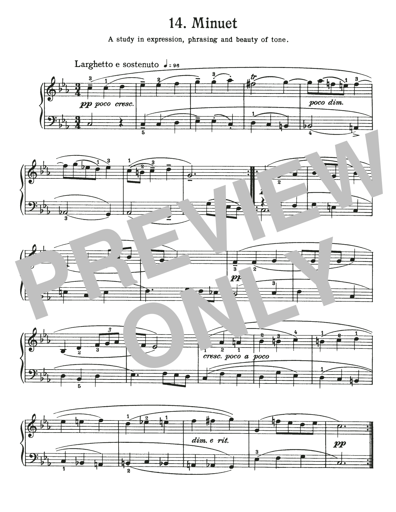 Johann Sebastian Bach Minuet In C Minor, BWV Appendix 121 sheet music, chords, lyrics - Printable PDF for Piano Solo