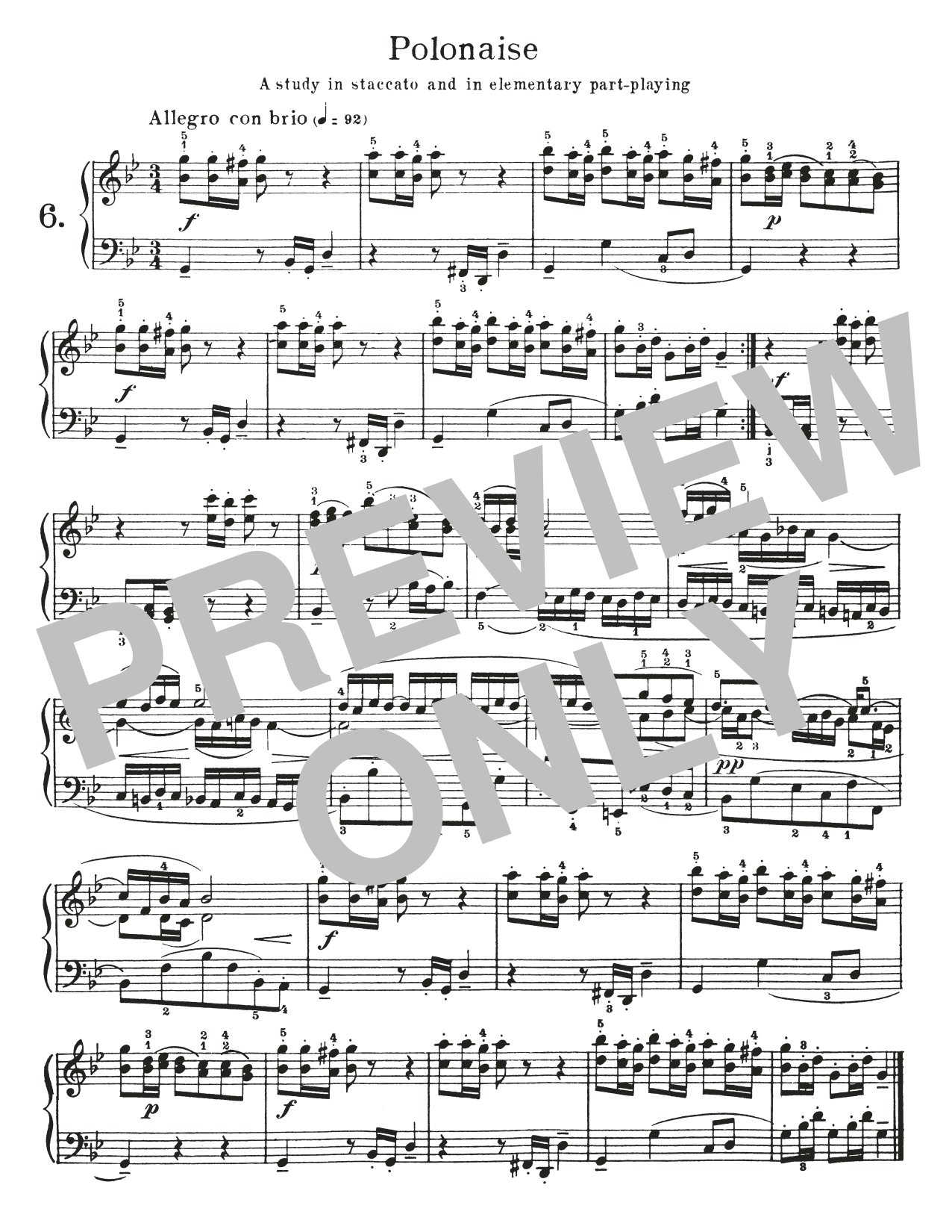 Johann Sebastian Bach Polonaise In G Minor, BWV App 123 sheet music, chords, lyrics - Printable PDF for Piano Solo