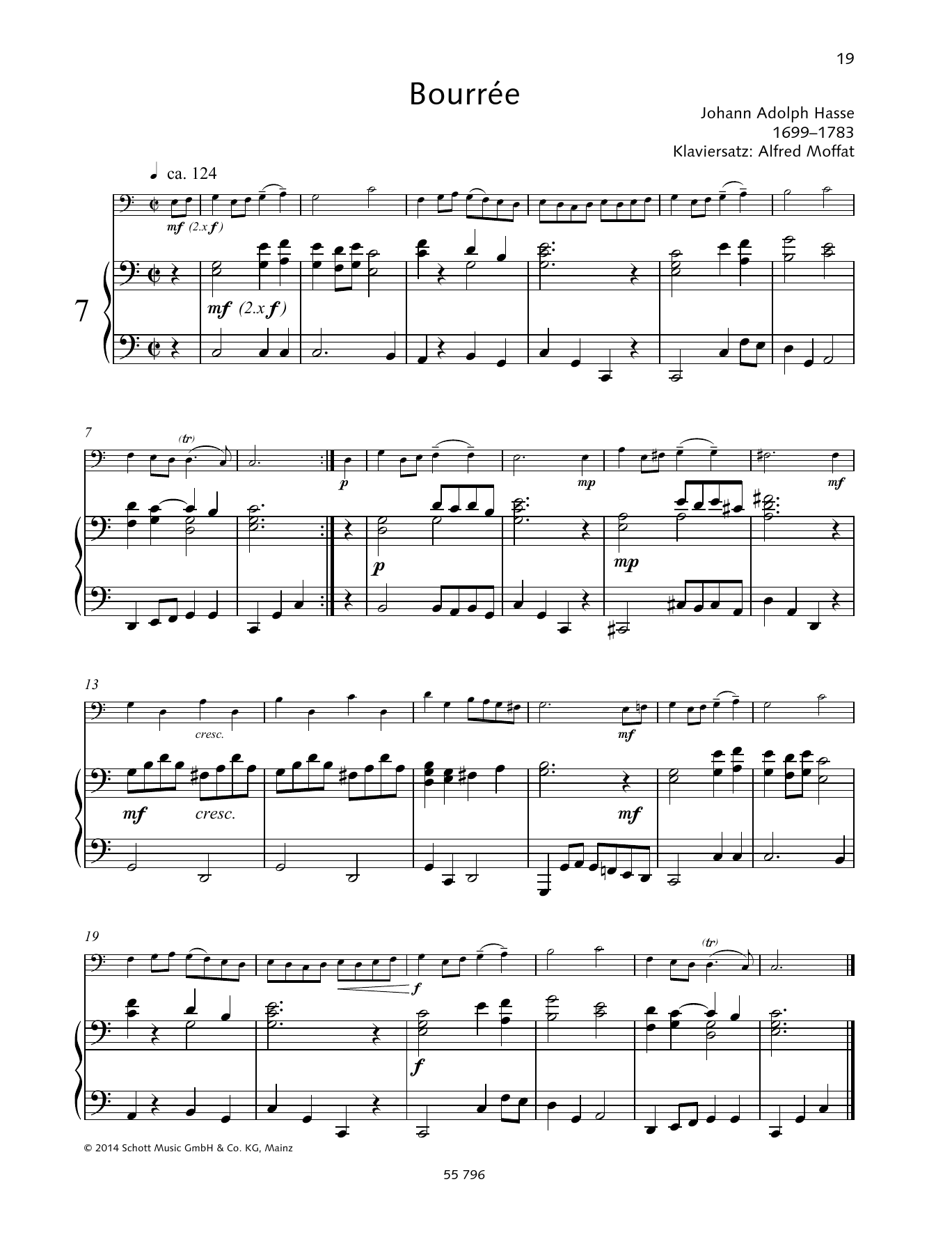 Learn to play Johann Adolph Hasse Bourree sheet music for String Solo in minutes. Johann Adolph Hasse Bourree sheet music preview music notes and score for String Solo including 2 page(s)