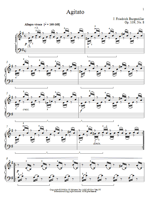 Learn to play Johann Friedrich Burgmuller Agitato sheet music for Piano in minutes. Johann Friedrich Burgmuller Agitato sheet music preview music notes and score for Piano including 3 page(s)