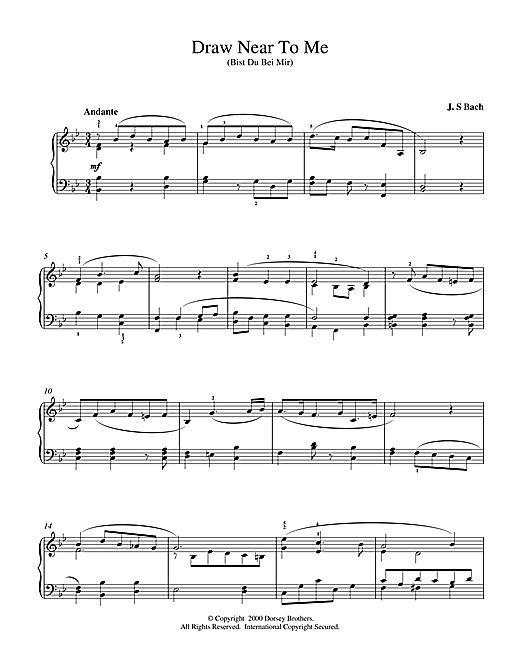 Learn to play J.S. Bach Draw Near to Me sheet music for Piano in minutes. J.S. Bach Draw Near to Me sheet music notes and chords
