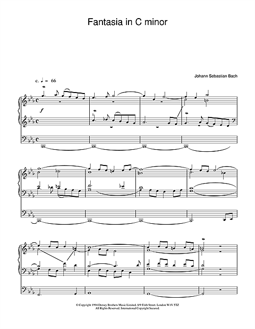 Learn to play J.S. Bach Fantasia and Fugue in C Minor, BWV 537 sheet music for Organ in minutes. J.S. Bach Fantasia and Fugue in C Minor, BWV 537 sheet music notes and chords