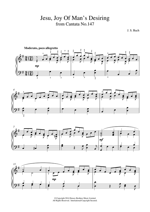 Learn to play J.S. Bach Jesu, Joy Of Man's Desiring (from Cantata 147) sheet music for Organ in minutes. J.S. Bach Jesu, Joy Of Man's Desiring (from Cantata 147) sheet music notes and chords