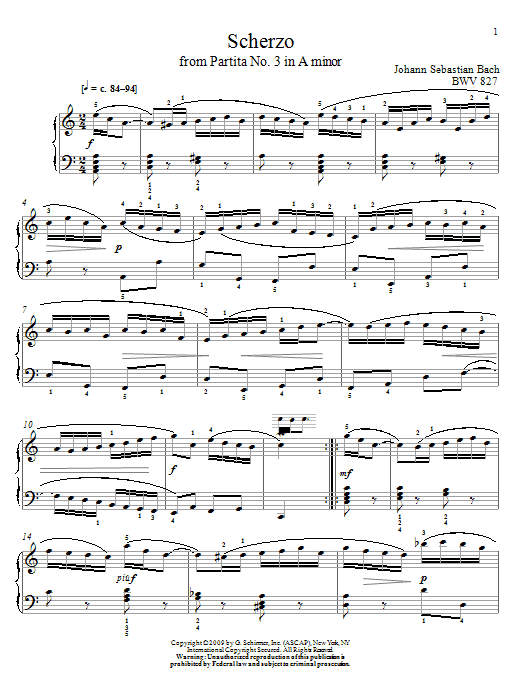 Learn to play J.S. Bach Scherzo, BWV 827 sheet music for Piano in minutes. J.S. Bach Scherzo, BWV 827 sheet music notes and chords