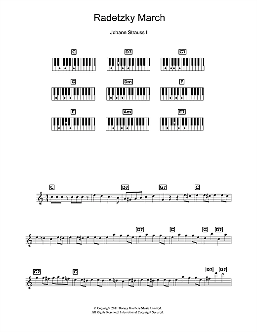 Learn to play Johann Strauss I Radetzky March Op. 228 sheet music for Piano in minutes. Johann Strauss I Radetzky March Op. 228 sheet music notes and chords