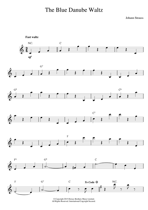 Learn to play Johann Strauss II The Blue Danube Waltz sheet music for Piano in minutes. Johann Strauss II The Blue Danube Waltz sheet music notes and chords