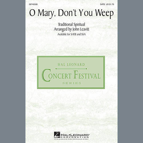 Traditional Spiritual Oh Mary Don't You Weep (arr. John Leavitt) profile picture