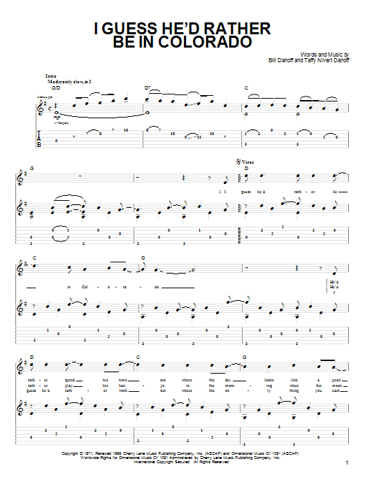Learn to play John Denver I Guess He'd Rather Be In Colorado sheet music for Easy Piano in minutes. John Denver I Guess He'd Rather Be In Colorado sheet music preview music notes and score for Easy Piano including 3 page(s)