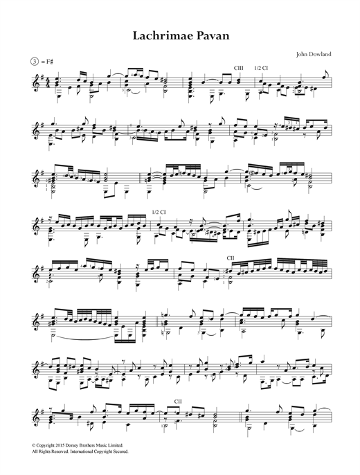 Learn to play John Dowland Lachrimae Pavan sheet music for Guitar in minutes. John Dowland Lachrimae Pavan sheet music notes and chords