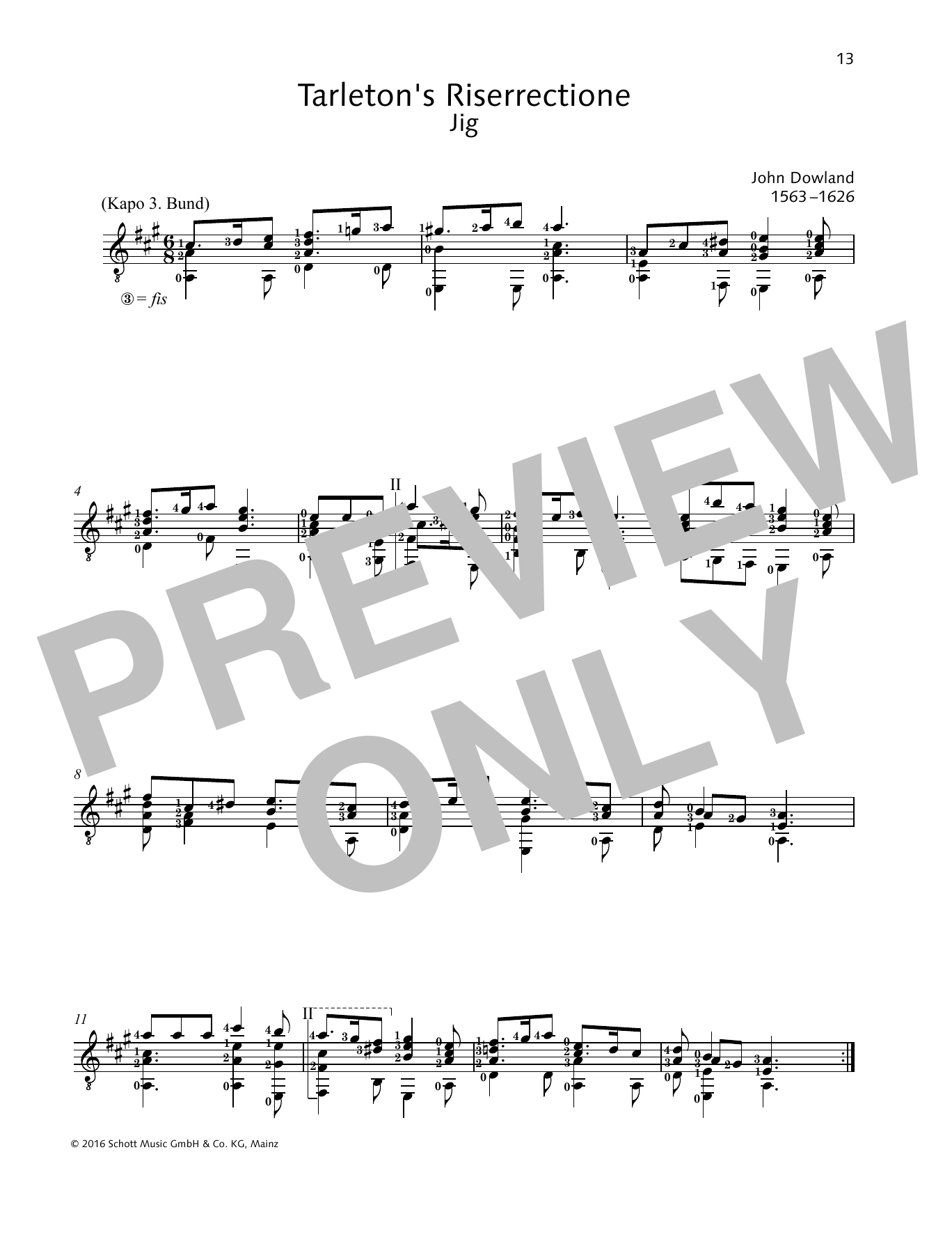 Learn to play John Dowland Tarleton's Riserrectione sheet music for Solo Guitar Tab in minutes. John Dowland Tarleton's Riserrectione sheet music preview music notes and score for Solo Guitar Tab including 1 page(s)