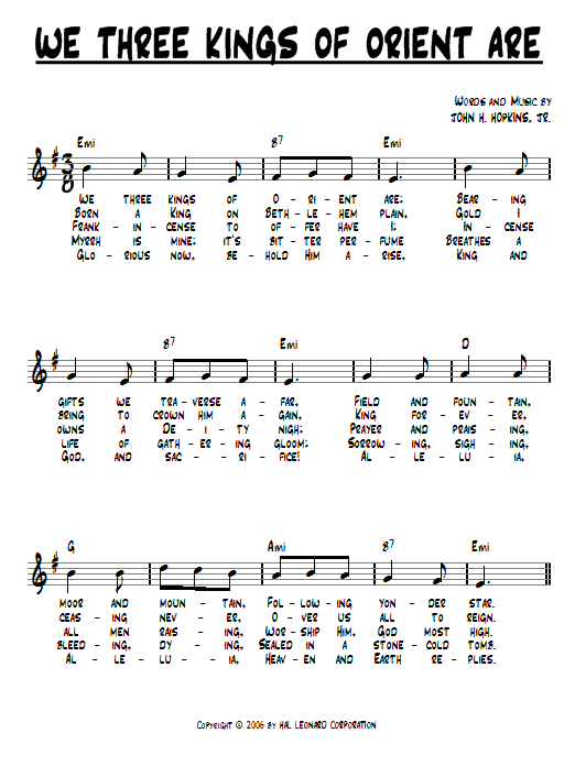 Learn to play Christmas Carol We Three Kings Of Orient Are (jazzy arrangement) sheet music for Piano in minutes. Christmas Carol We Three Kings Of Orient Are (jazzy arrangement) sheet music notes and chords