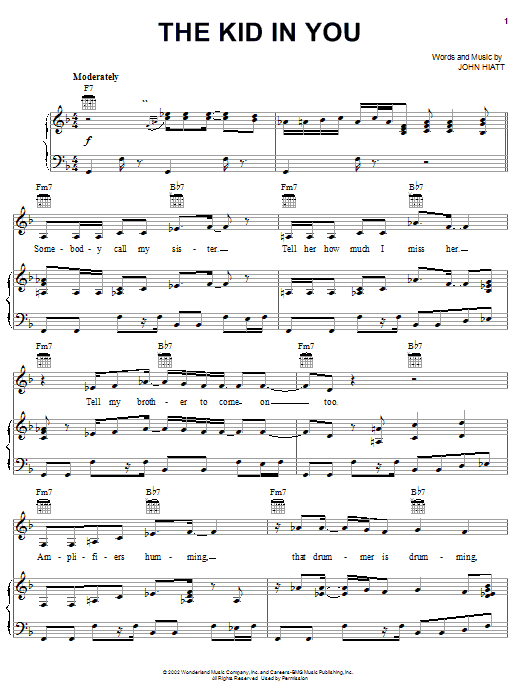 Learn to play John Hiatt The Kid In You (from The Country Bears) sheet music for Piano, Vocal & Guitar (Right-Hand Melody) in minutes. John Hiatt The Kid In You (from The Country Bears) sheet music notes and chords