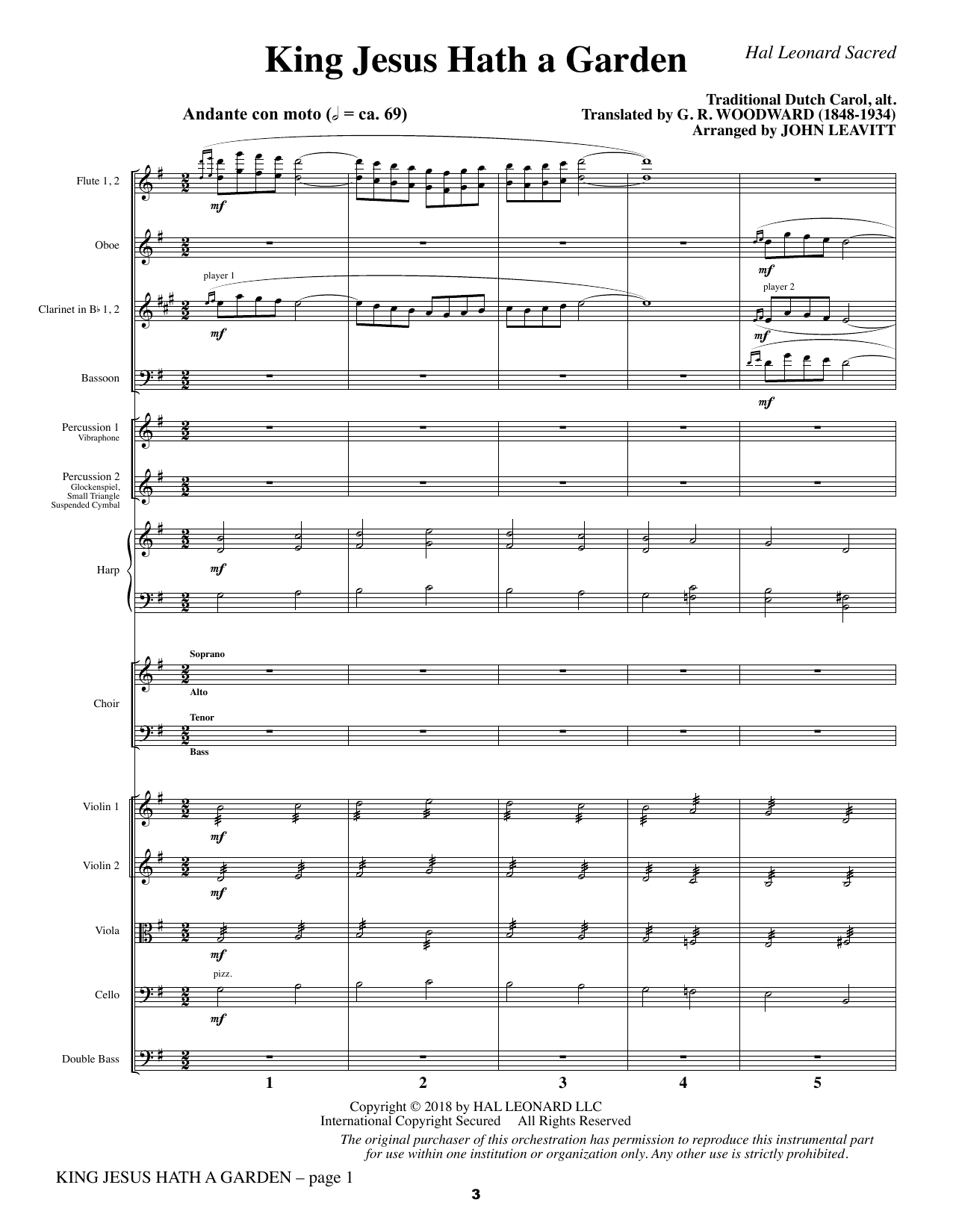John Leavitt A Midnight Clear (A Cantata For Christmas) - Full Score sheet music preview music notes and score for Choir Instrumental Pak including 151 page(s)
