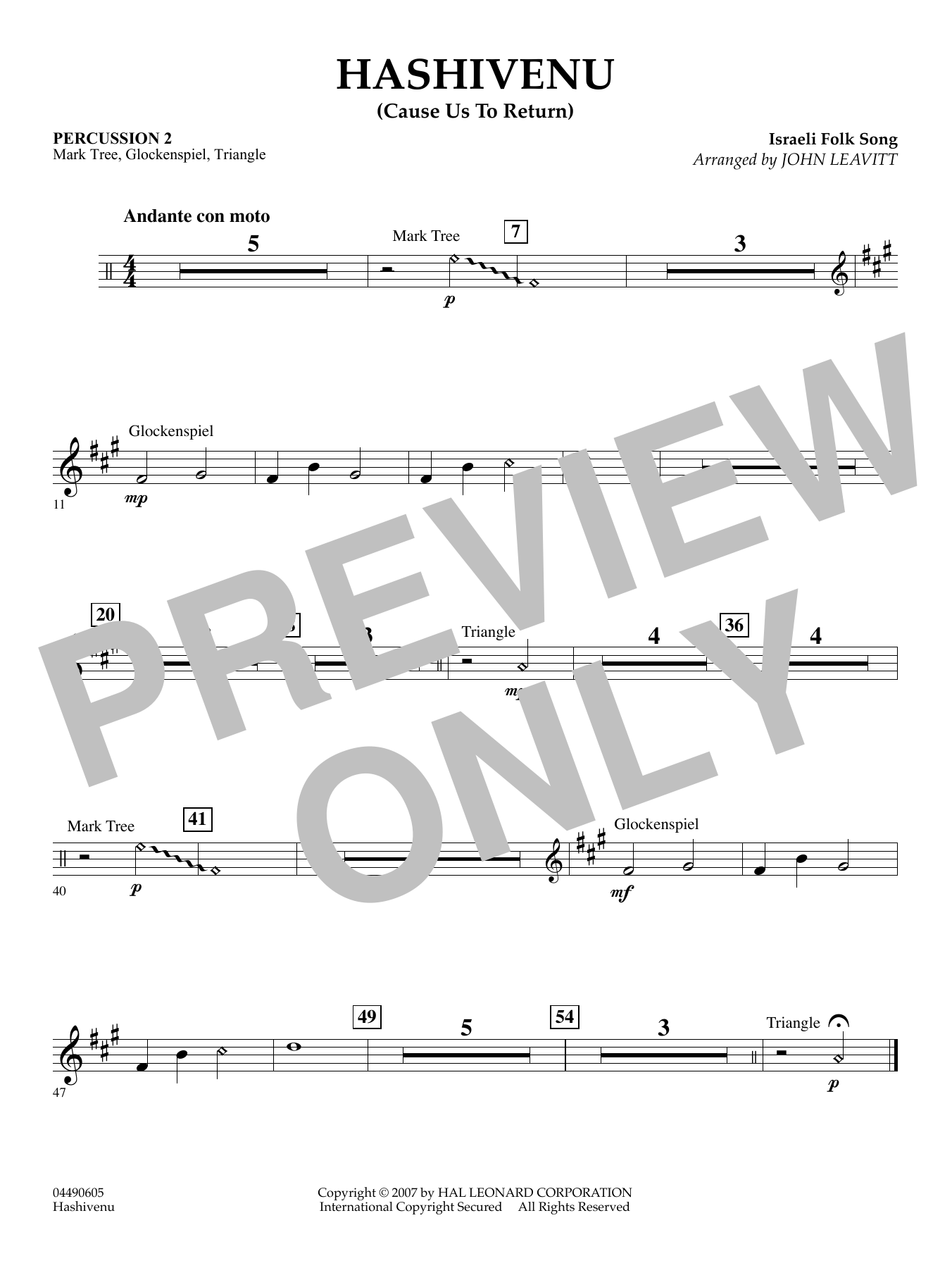 Learn to play John Leavitt Hashivenu (Cause Us to Return) - Piano sheet music for Orchestra in minutes. John Leavitt Hashivenu (Cause Us to Return) - Piano sheet music preview music notes and score for Orchestra including 1 page(s)