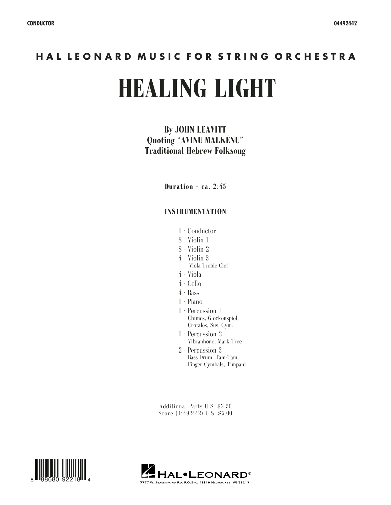 Learn to play John Leavitt Healing Light - Conductor Score (Full Score) sheet music for Orchestra in minutes. John Leavitt Healing Light - Conductor Score (Full Score) sheet music preview music notes and score for Orchestra including 6 page(s)