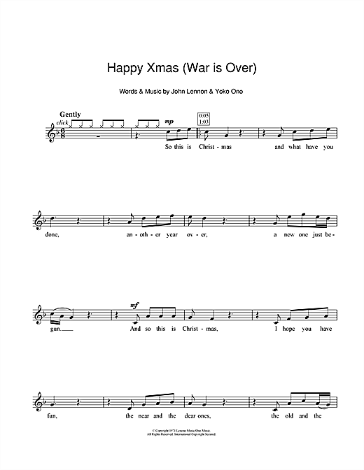 Learn to play John Lennon Happy Xmas (War Is Over) sheet music for Guitar Tab in minutes. John Lennon Happy Xmas (War Is Over) sheet music preview music notes and score for Guitar Tab including 5 page(s)