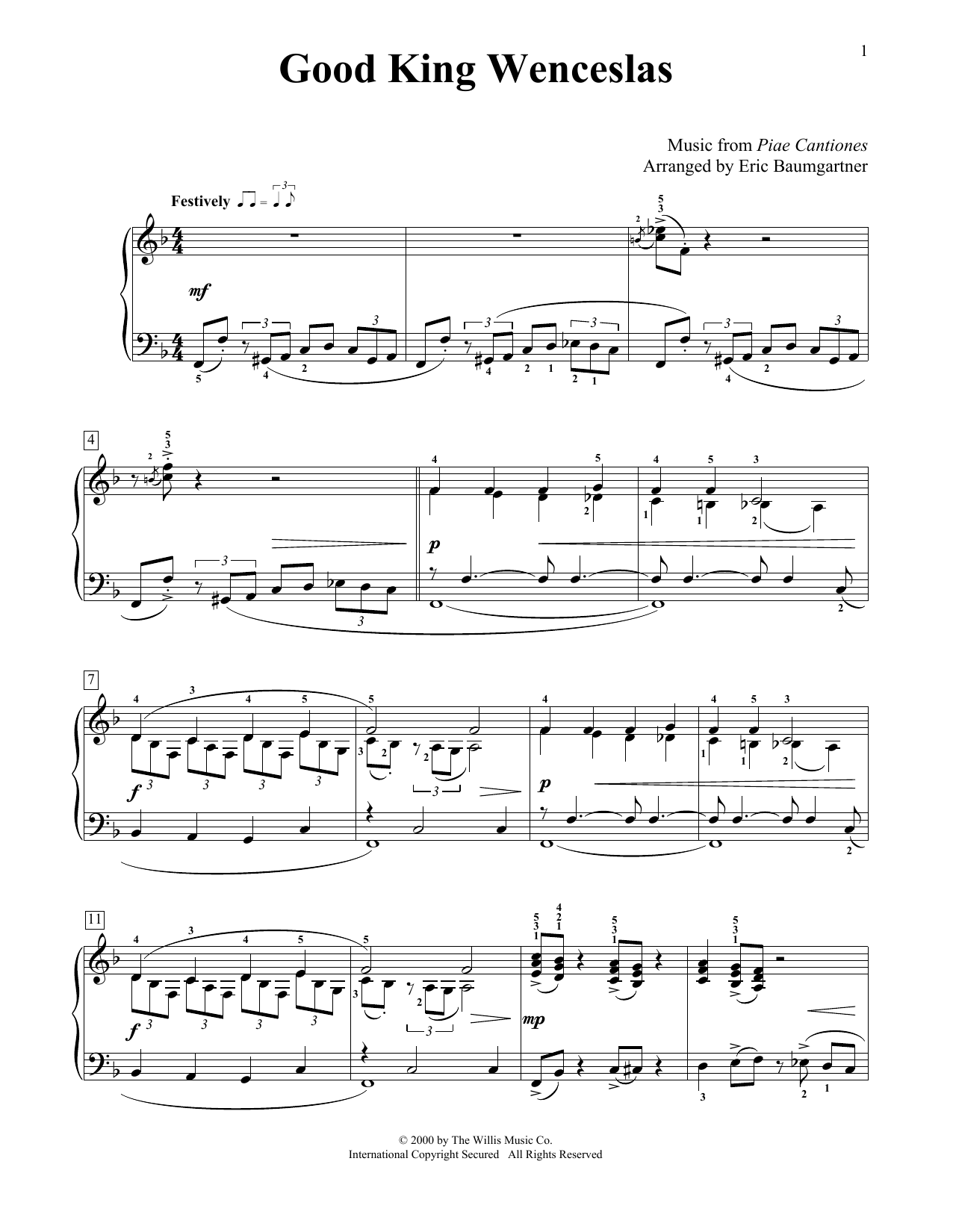 Learn to play Christmas Carol Good King Wenceslas sheet music for Easy Piano in minutes. Christmas Carol Good King Wenceslas sheet music preview music notes and score for Easy Piano including 4 page(s)