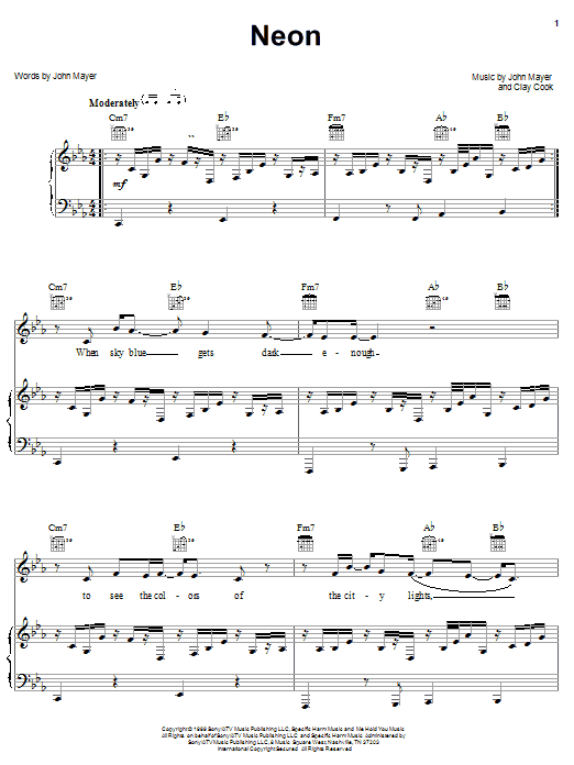 Learn to play John Mayer Neon sheet music for Guitar Tab in minutes. John Mayer Neon sheet music notes and chords