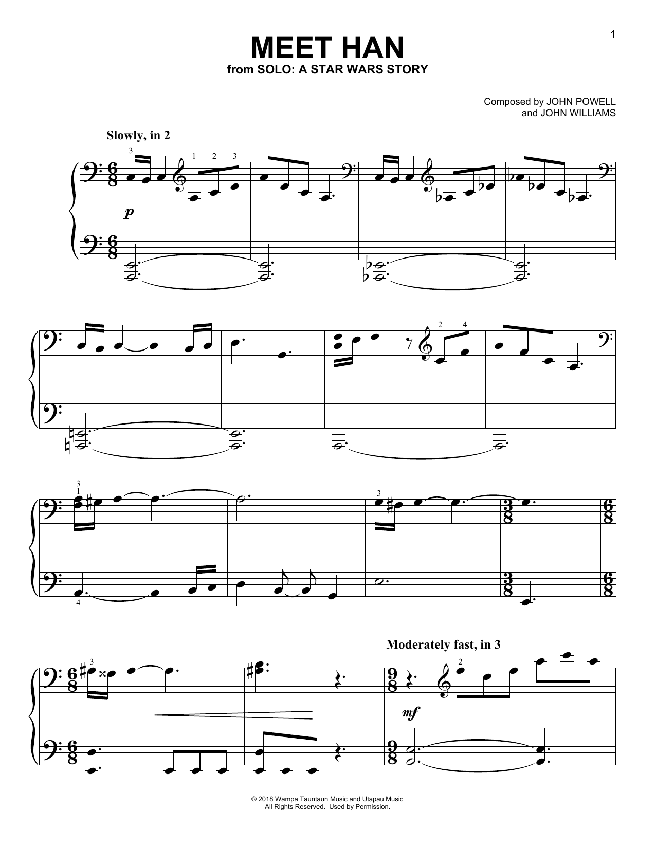 Learn to play John Powell & John Williams Meet Han sheet music for Piano in minutes. John Powell & John Williams Meet Han sheet music notes and chords