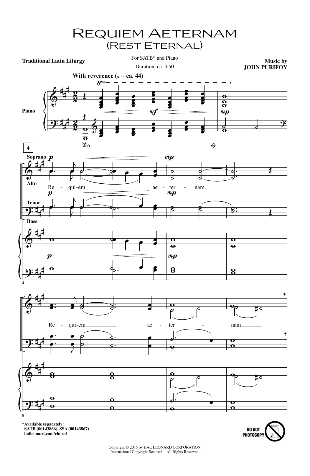 John Purifoy Requiem Aeternam Rest Eternal Sheet Music Download Printable Pdf Music Notes Score Chords