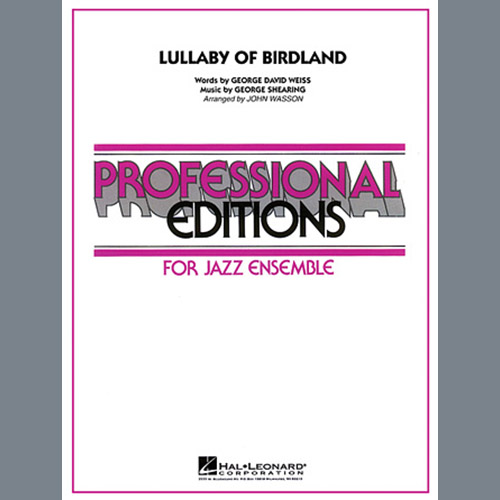 John Wasson Lullaby Of Birdland - Conductor Score (Full Score) pictures John Wasson Lullaby Of Birdland - Conductor Score (Full Score) profile picture
