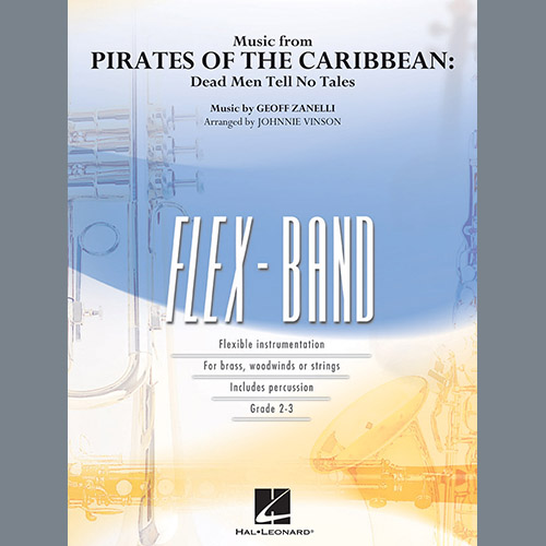 Download or print Johnnie Vinson Music from Pirates of the Caribbean: Dead Men Tell No Tales - Conductor Score (Full Score) Sheet Music Printable PDF 22-page score for Disney / arranged Flex-Band SKU: 370931.