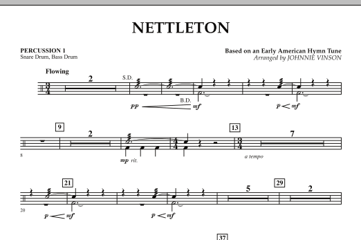 Learn to play Johnnie Vinson Nettleton - Percussion 1 sheet music for Concert Band in minutes. Johnnie Vinson Nettleton - Percussion 1 sheet music preview music notes and score for Concert Band including 1 page(s)