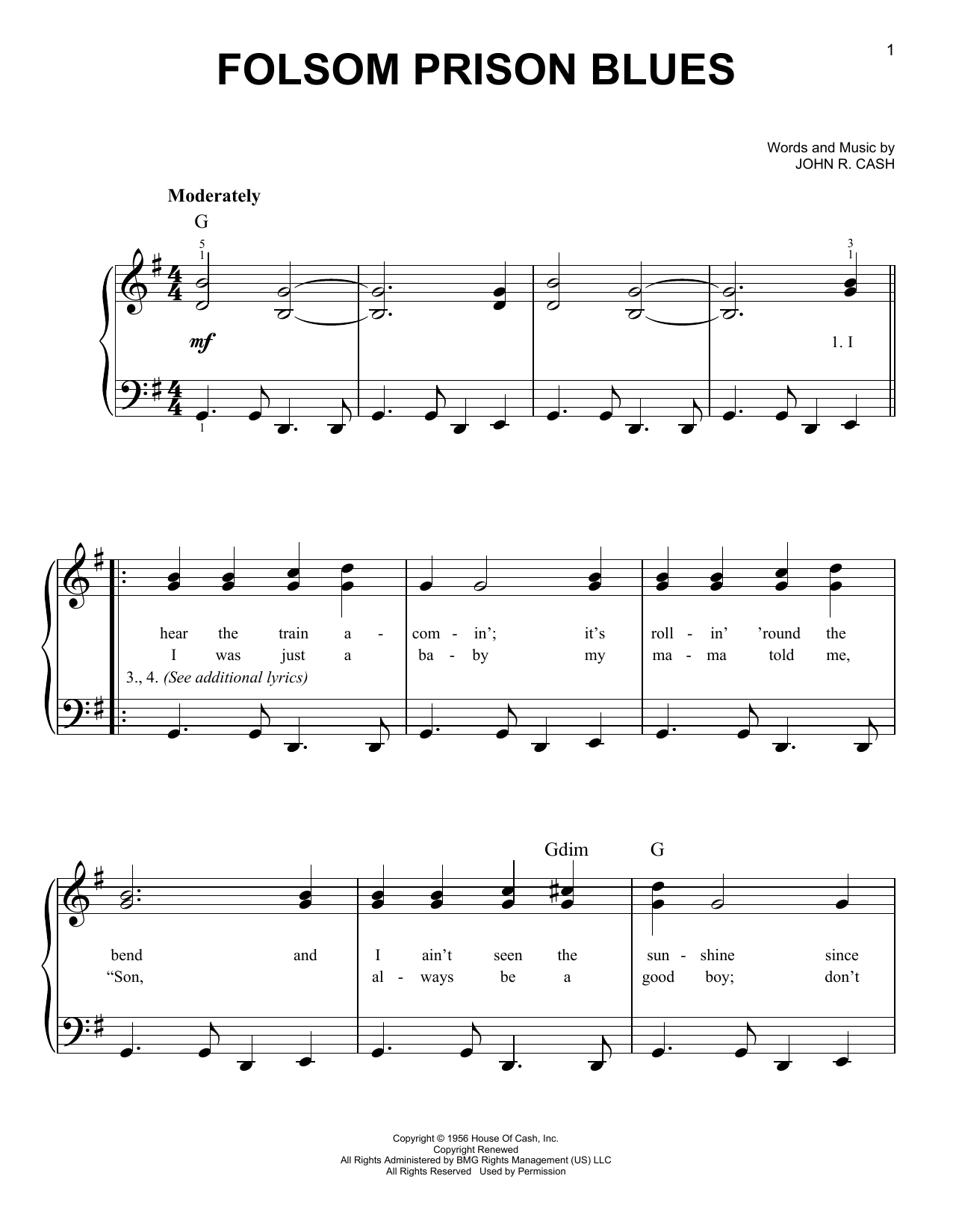 Learn to play Johnny Cash Folsom Prison Blues sheet music for Guitar with strumming patterns in minutes. Johnny Cash Folsom Prison Blues sheet music notes and chords