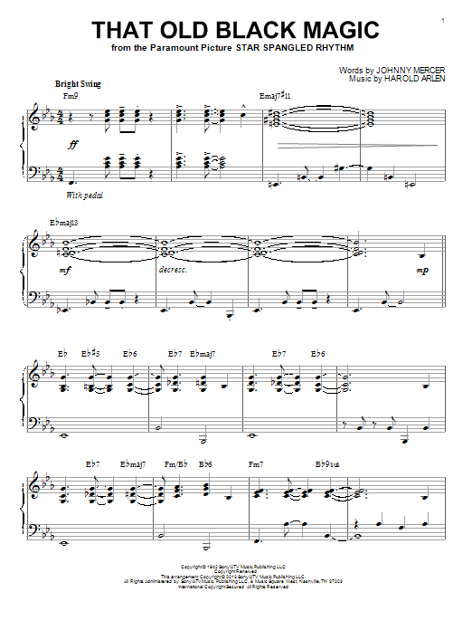 Learn to play Johnny Mercer That Old Black Magic sheet music for Piano in minutes. Johnny Mercer That Old Black Magic sheet music notes and chords