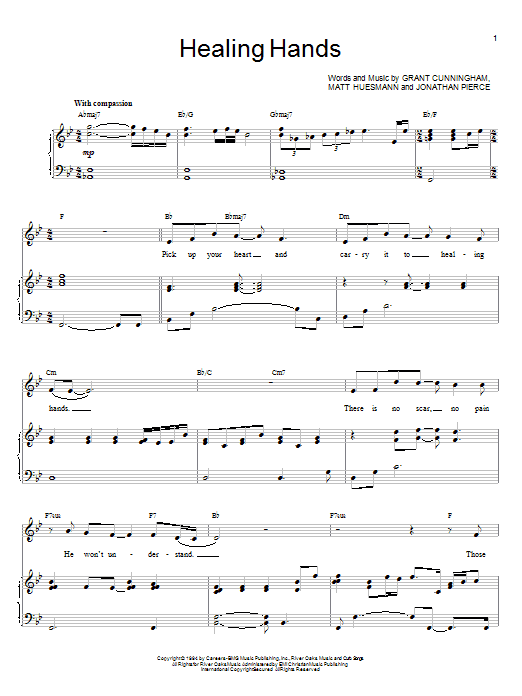 Learn to play Jonathan Pierce Healing Hands sheet music for Piano, Vocal & Guitar (Right-Hand Melody) in minutes. Jonathan Pierce Healing Hands sheet music notes and chords