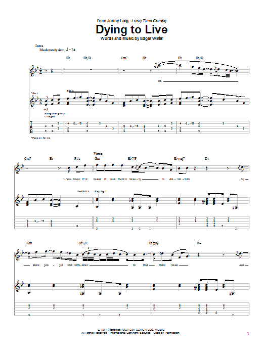 Learn to play Jonny Lang Dying To Live sheet music for Guitar Tab in minutes. Jonny Lang Dying To Live sheet music preview music notes and score for Guitar Tab including 8 page(s)