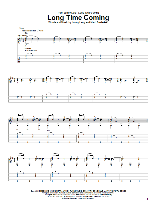 Learn to play Jonny Lang Long Time Coming sheet music for Guitar Tab in minutes. Jonny Lang Long Time Coming sheet music preview music notes and score for Guitar Tab including 6 page(s)