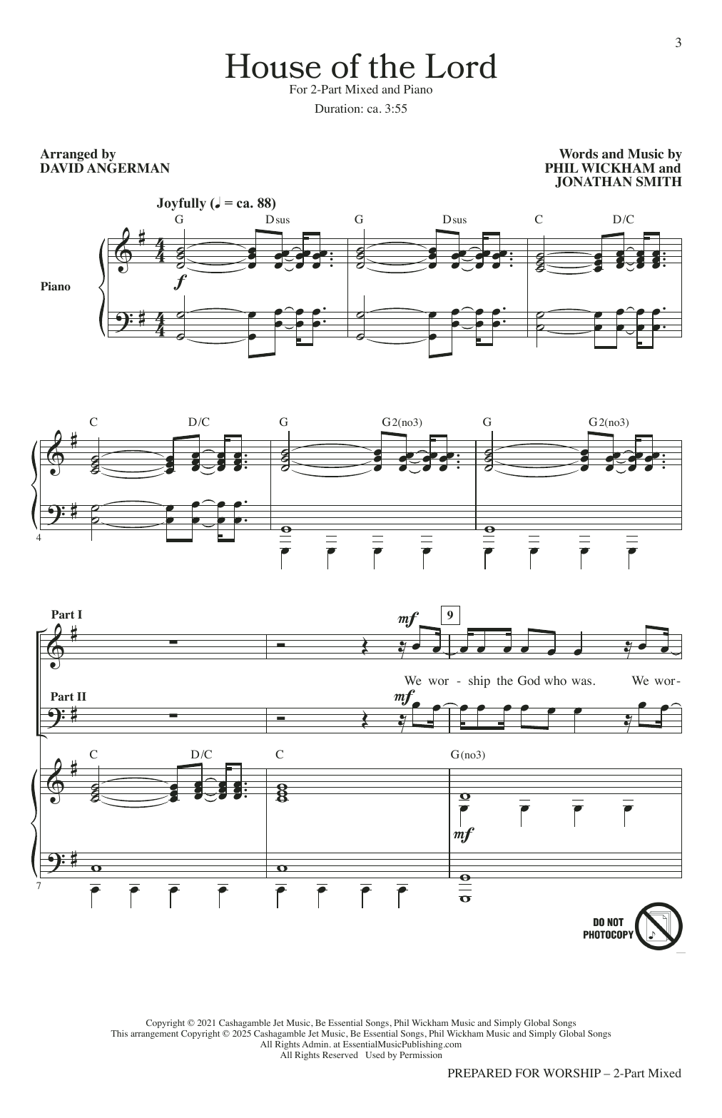 Joseph M. Martin, Ed Hogan, Heather Sorenson, and David Angerman Prepared For Worship sheet music, chords, lyrics - Printable PDF for 2-Part Choir