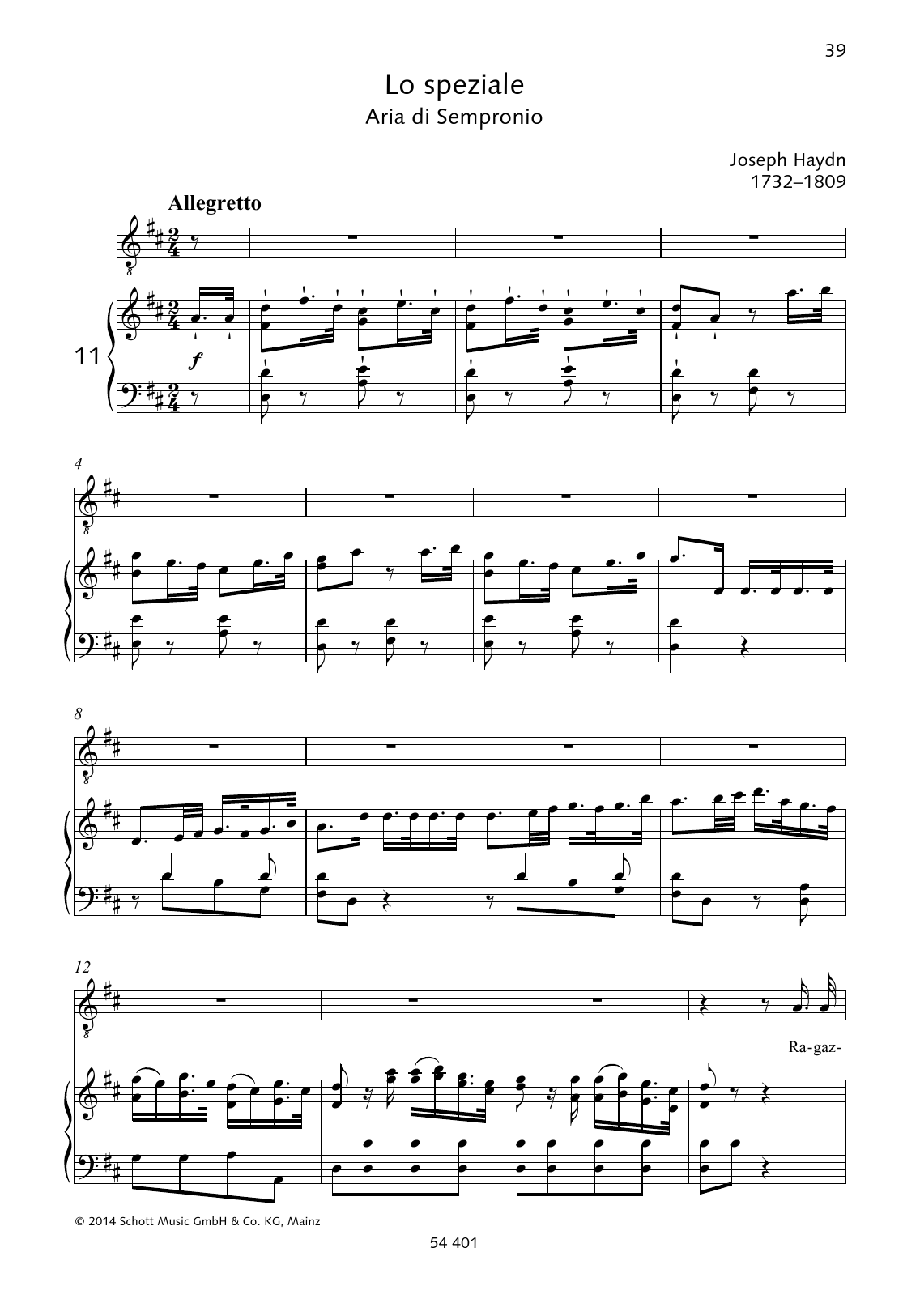 Learn to play Joseph Haydn Ragazzaccie, che senza cervello sheet music for Piano & Vocal in minutes. Joseph Haydn Ragazzaccie, che senza cervello sheet music preview music notes and score for Piano & Vocal including 6 page(s)